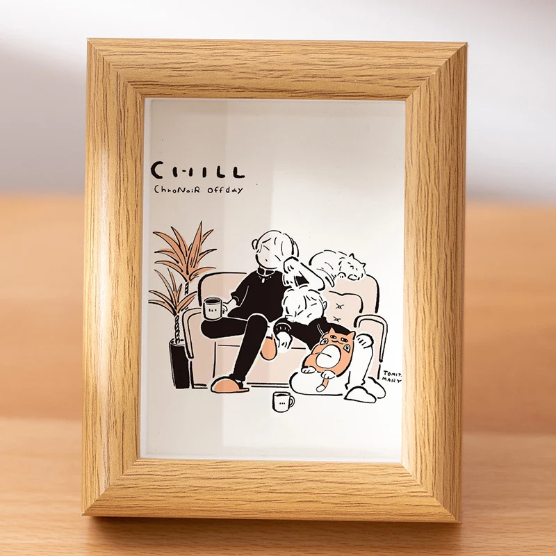 Künstlerische Charakterillustration Präsentationsrahmen