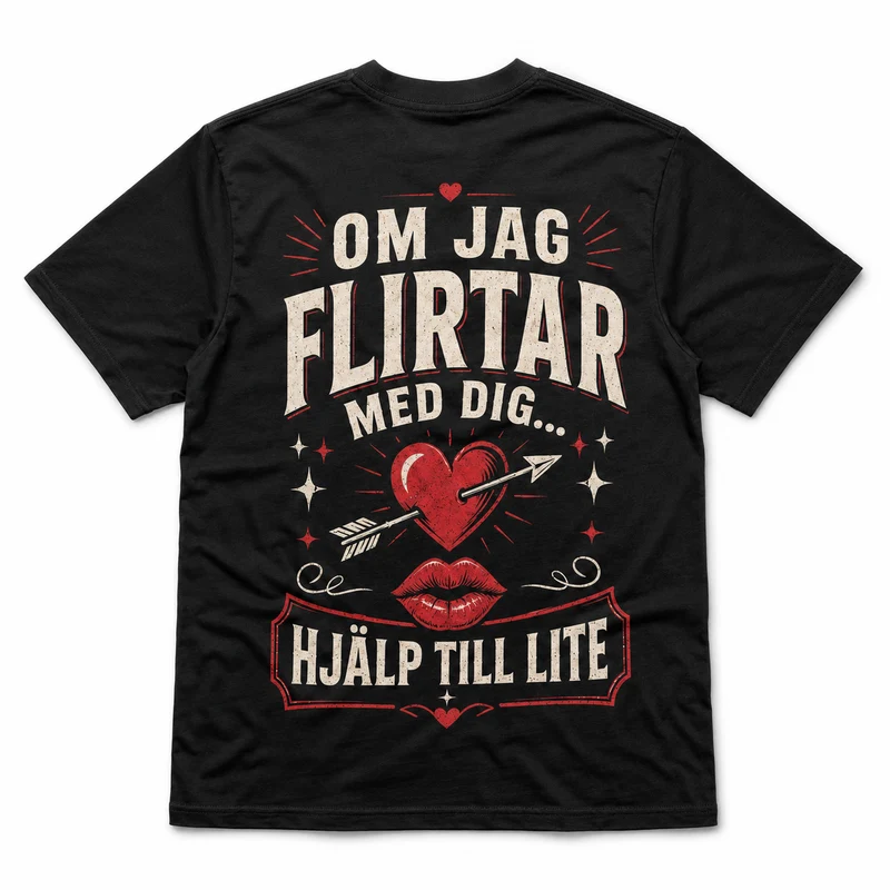 Om jag flirtar med dig – Hjälp till lite – Rolig t-shirt