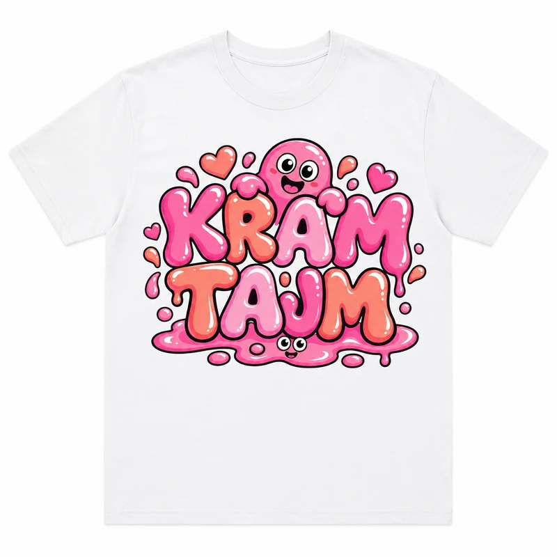 Kram Tajm – Rolig t-shirt med kärleksfullt motiv