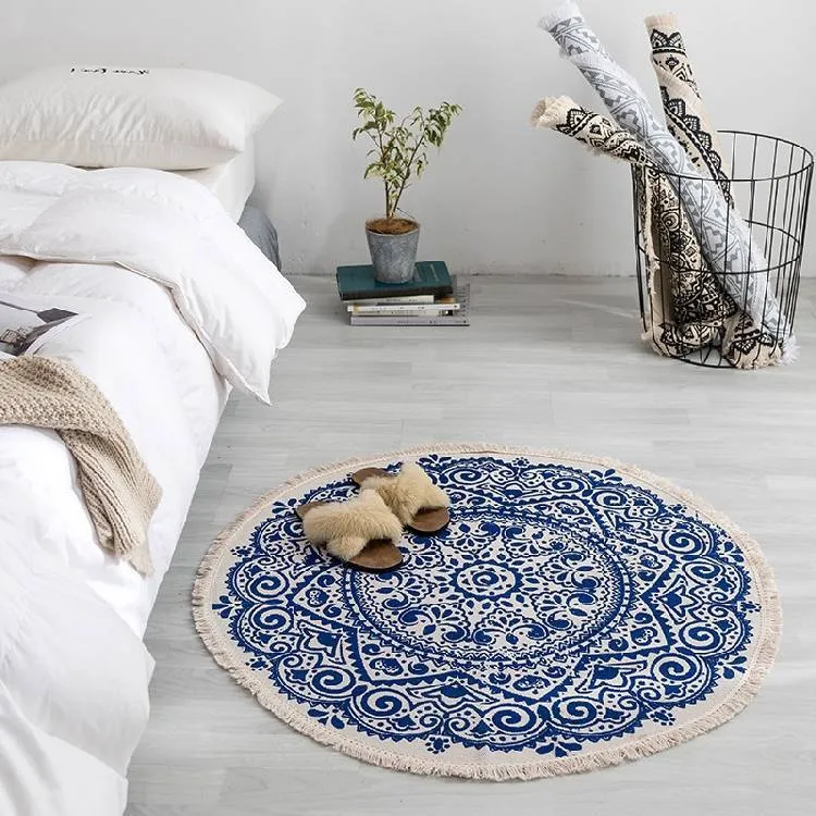 Runde Bohemian Teppich für Zuhause