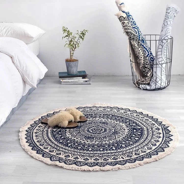 Runde Bohemian Teppich für Zuhause