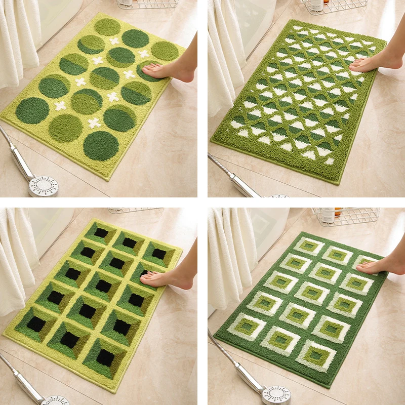 Geometrisch gemusterte Badematte für das Badezimmer