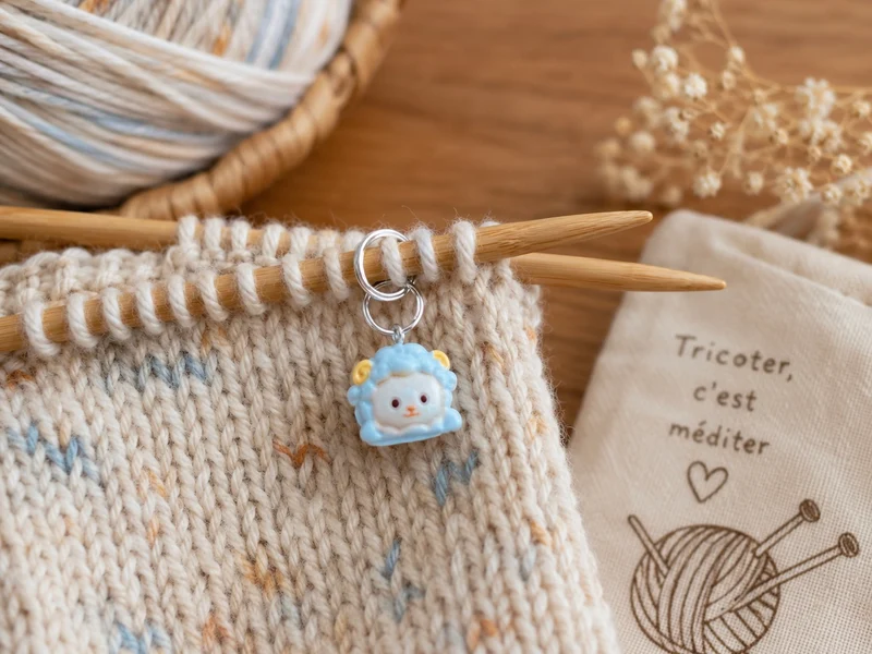 3 sheep stitch markers
