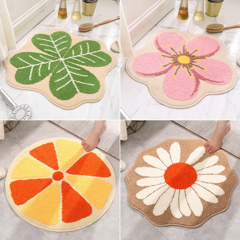 Florale Form Badematte für das Badezimmer