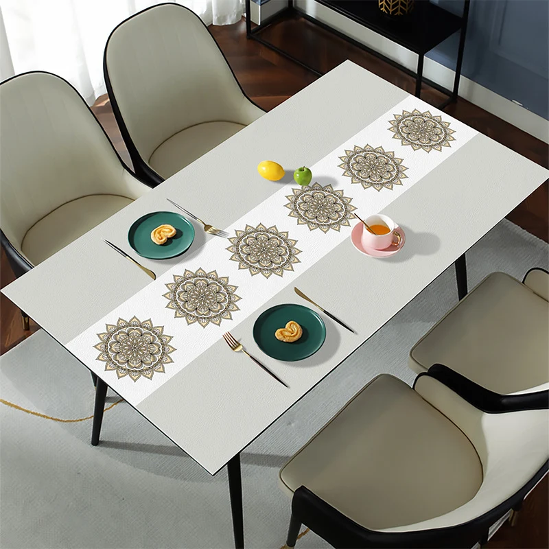 Eleganter Marmor Design Tischläufer für das Esszimmer