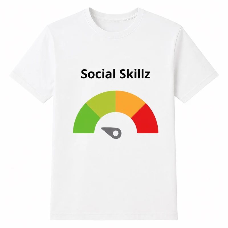 Social Skillz t-shirt med valbart motiv