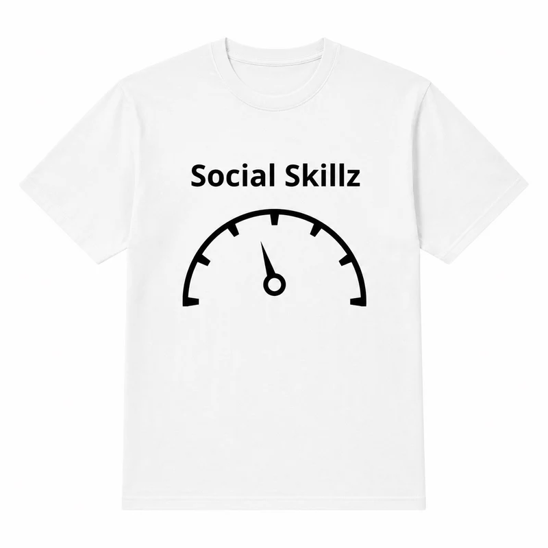 Social Skillz t-shirt med valbart motiv