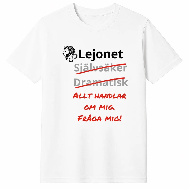 Lejonet horoskop t-shirt – Allt handlar om mig