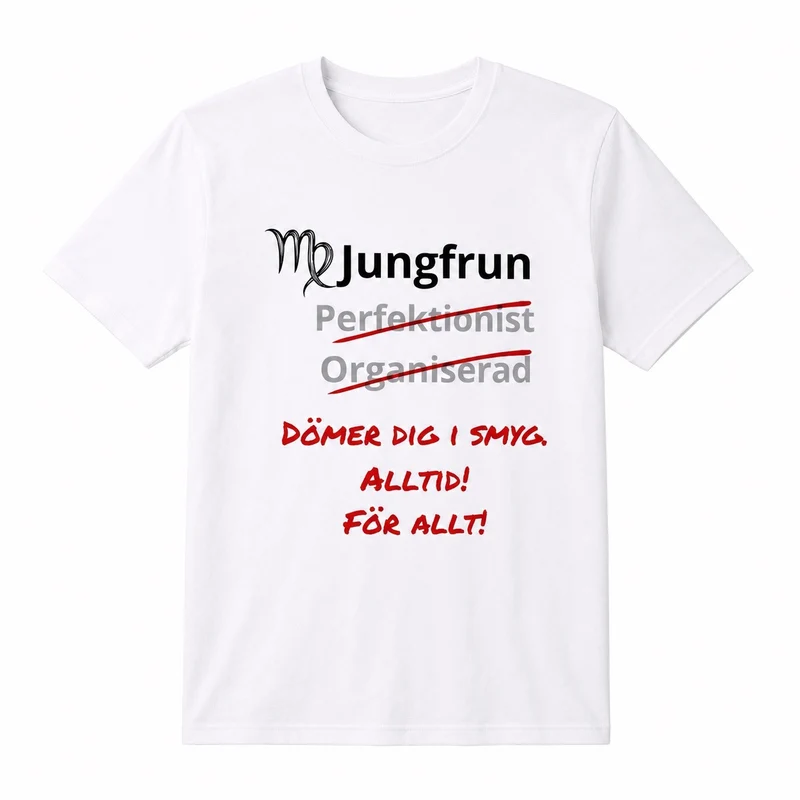Jungfrun horoskop t-shirt – Dömer dig i smyg