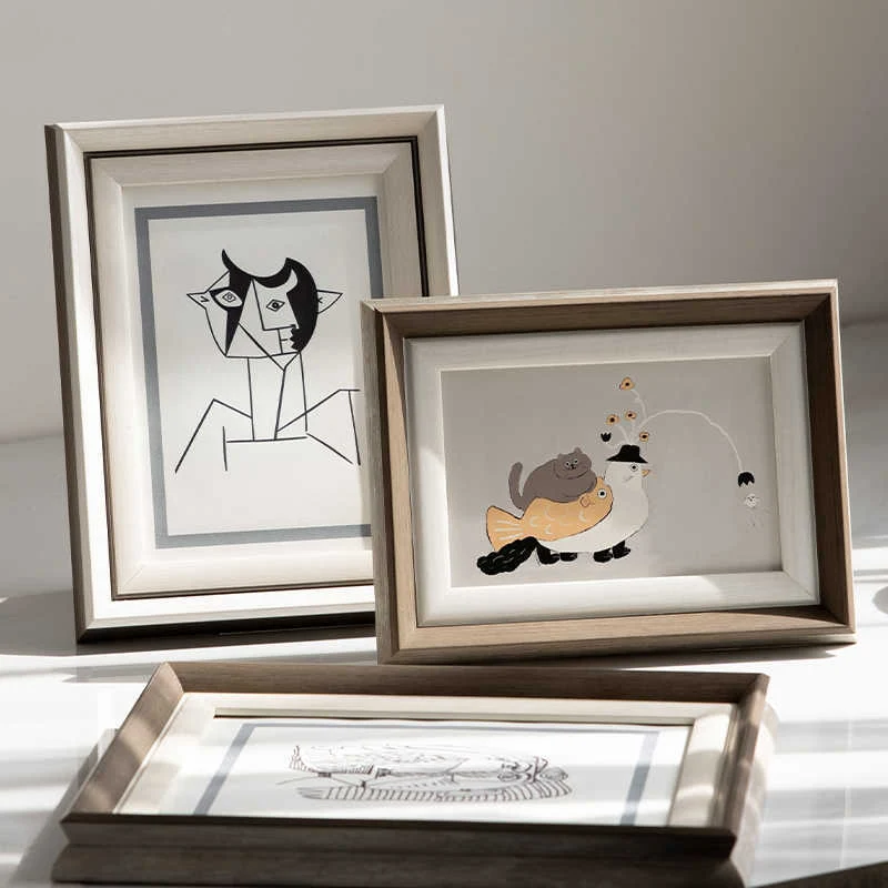 Künstlerischer gerahmter Linienz drawing Bilderrahmen