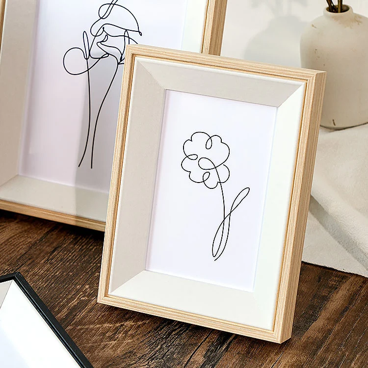 Minimalistische Linienkunstrahmen für Wanddekoration