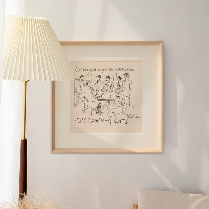Gerahmter Vintage Kunstdruck für Wohnkultur