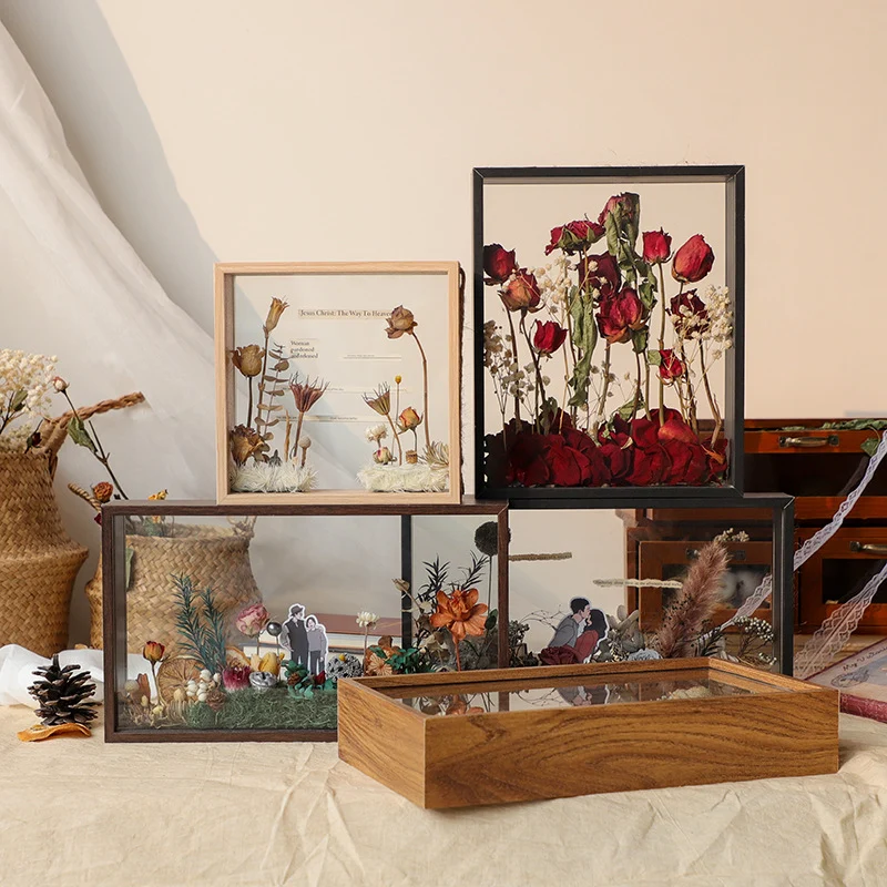 Floral Shadow Box Kunstdisplay für Zuhause