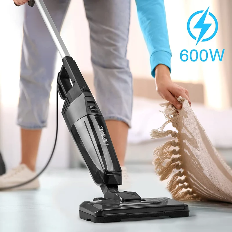 Duronic VC9 Staubsauger beutelloser 600W, Handstaubsauger, Stielstaubsauger, Standstaubsauger, 2-in-1 Sauger, Kabelstaubsauger, Bodenreiniger, HEPA Filter, für Allergiker, Tierhaare und Hartböden