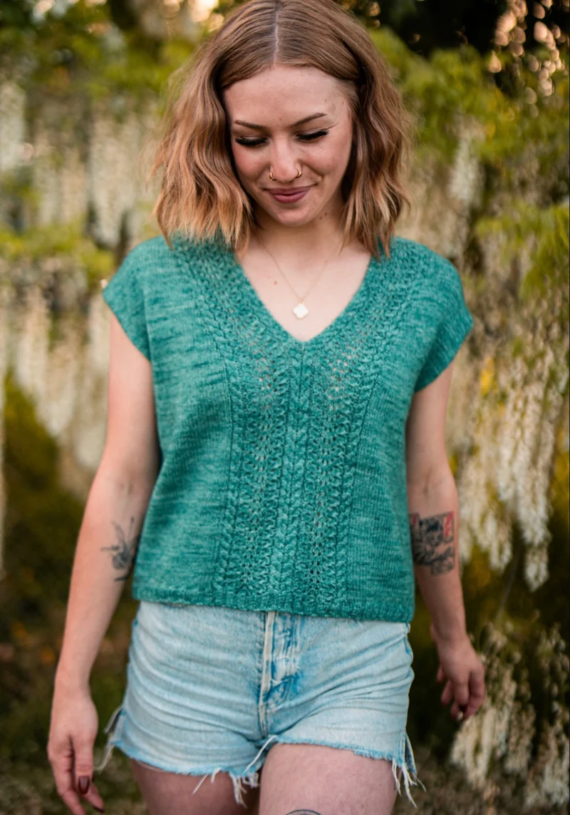Knitting class. We're making the "Soft Current Tee".