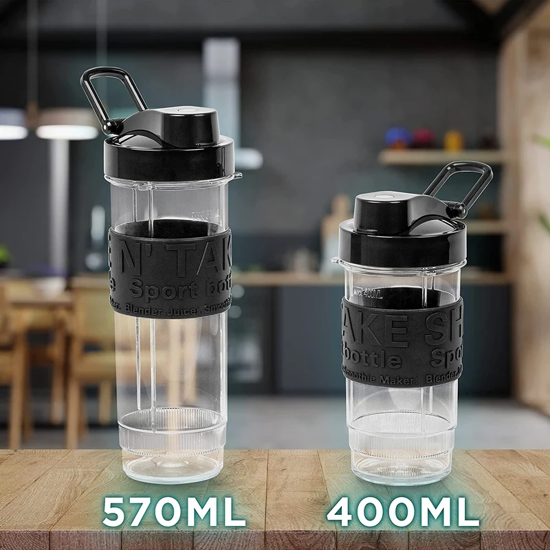 Duronic BL520 Blender, Mixer und Smoothie Maker, Standmixer für beste Rezepte, kleiner Hochleistungsmixer mit 23000 U/min und 500 Watt, Küchenmixer mit 2 Trinkflaschen BPA frei, Blender für Smoothies