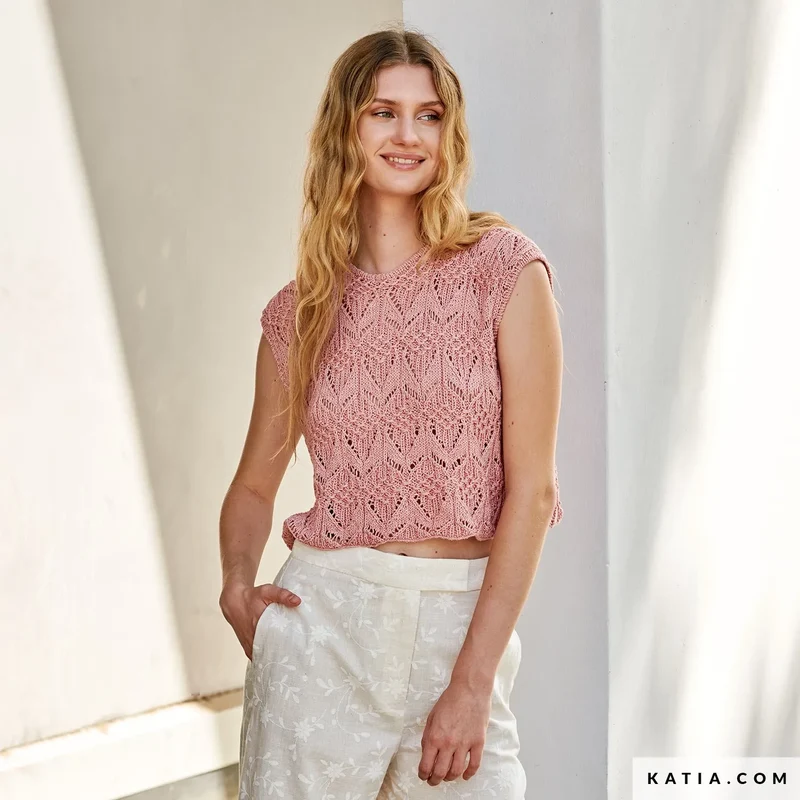 #04 Cropped knit top in Phil Origin