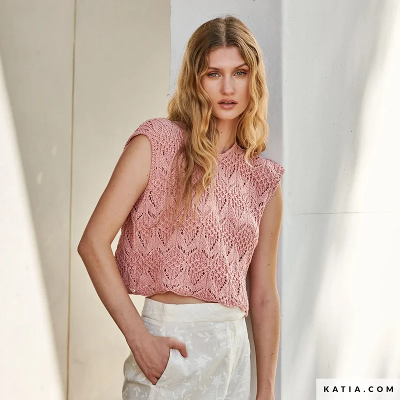 #04 Cropped knit top in Phil Origin