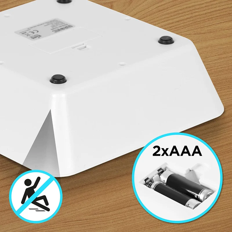 Duronic KS100 WH Küchenwaage | 5 kg Digitalwaage mit 1,2 L abnehmbarer Schüssel | 1 g grammgenau Präzision-Feinwaage | Haushaltswaage mit Tara-Funktion | Digitale Waage mit Hold-Funktion | Zum Kochen