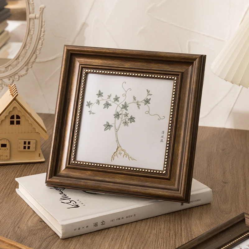 Verschnörkelter Vintage Botanischer Kunstrahmen für Zuhause