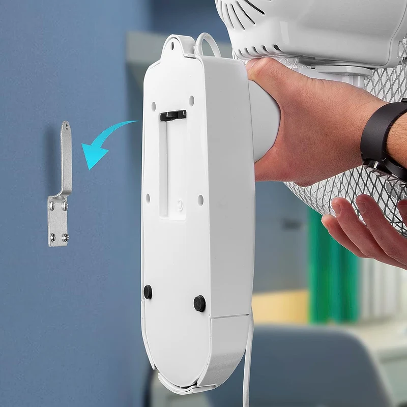 Duronic FN55 WE Wandventilator 60W | Durchmesser 40 cm | Ventilator mit Timer und Fernbedienung | 3 Geschwindigkeiten | Kompakter und leiser Raumventilator für die Wand | Oszillierender Wandlüfter