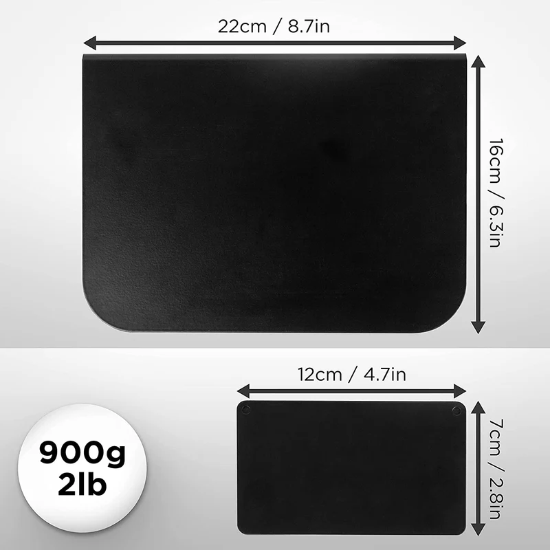 Duronic DMSC1 Monitorarm Verstärkerplatte | Stahlplatte um Tischplatten zu schützen | Geeignet für Monitorhalterungen mit Tischklemme | 2 Platten für umschließenden Schutz | Gepolstert