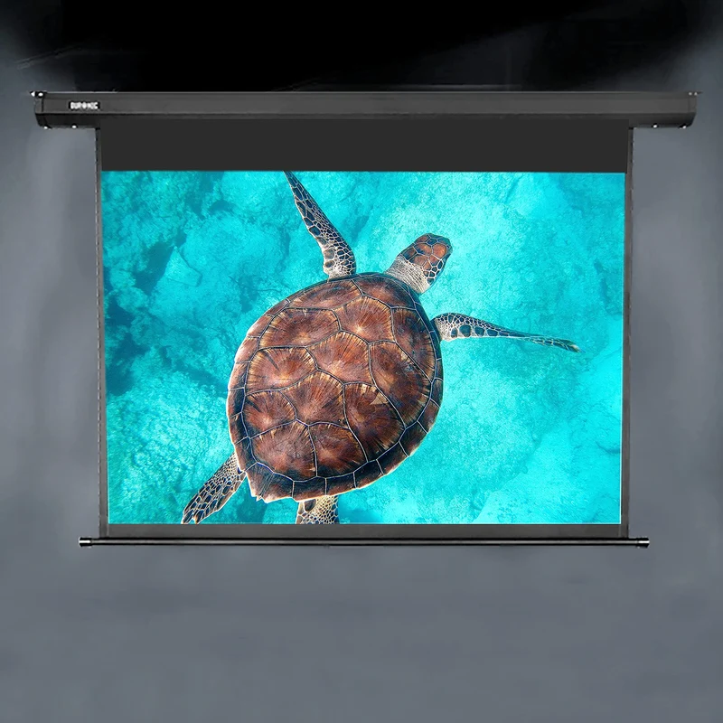 Duronic EPS60 Leinwand | 60 Zoll Rollo mit 122 x 91 cm | 4:3 Heimkino mit 4K Full HD 3D | Projektionsleinwand für Decken- und Wandmontage | Gain 1.0 | Beamerleinwand mit Motor für Fernbedienung