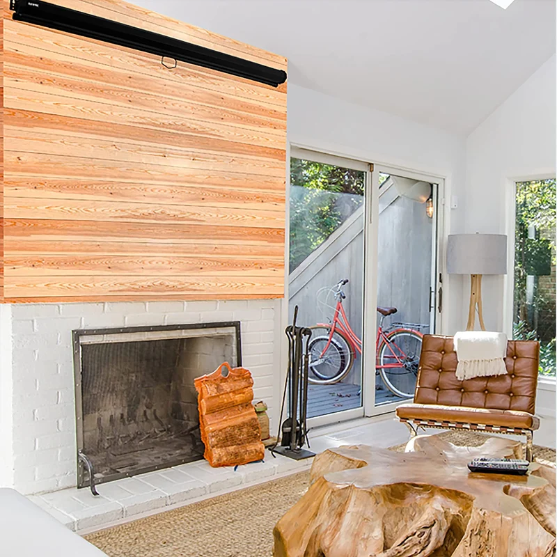 Duronic MPS80 Leinwand | 4:3 Rolloleinwand 80" Zoll 163 x 122 cm | Heimkino mit 4K Full HD 3D | Gain 1.0 | Projektionsleinwand für Decken und Wandmontage | Beamerleinwand für Büro und Präsentationen