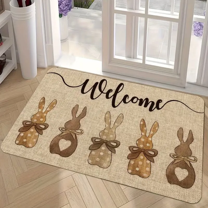Illustrierter österlicher Teppich für Zuhause