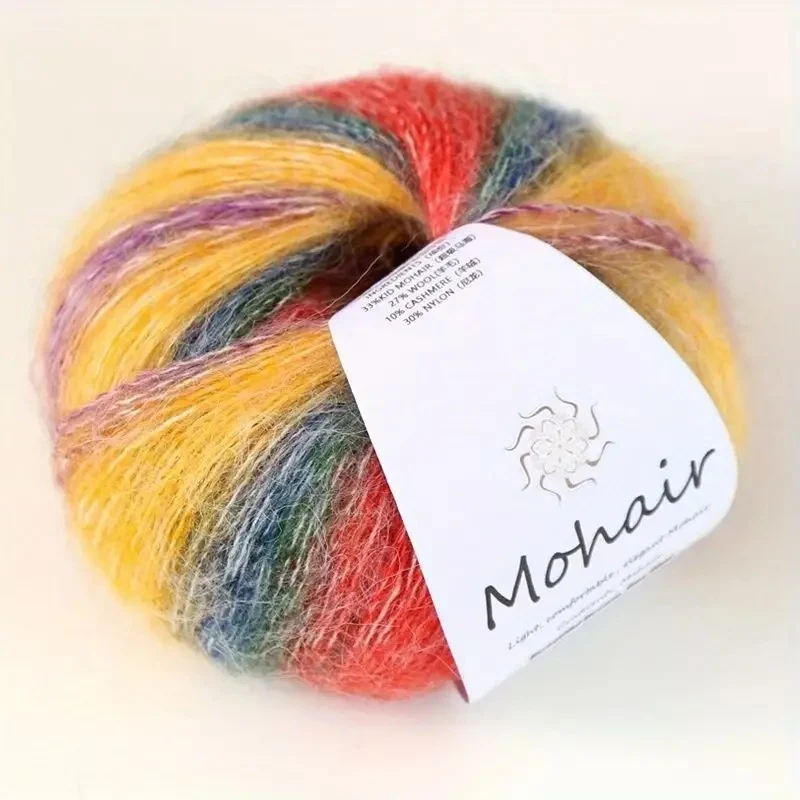 Multi-colored mohair