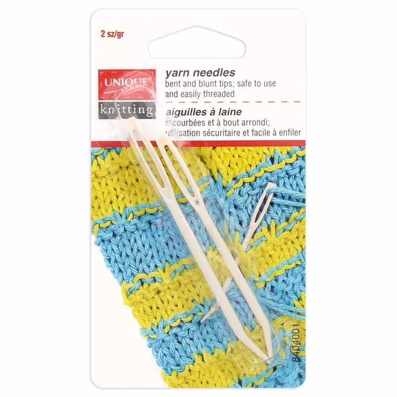 2 plastic yarn needles (2 sizes) UNIQUE KNITTING