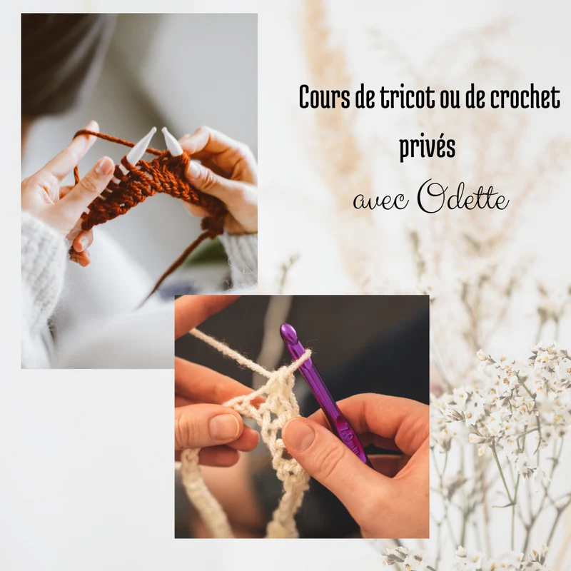 Private knitting or crochet lessons.