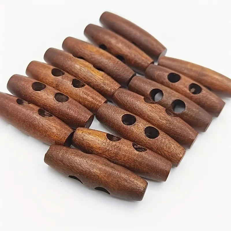 30mm long wooden toggle button