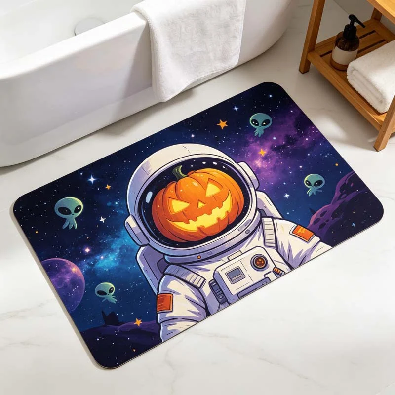Halloween-Themen Weicher Badezimmerteppich für das Badezimmer