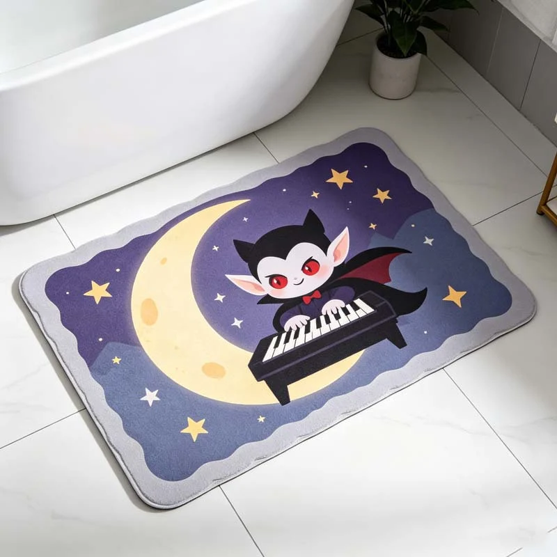 Halloween-Themen Weicher Badezimmerteppich für das Badezimmer