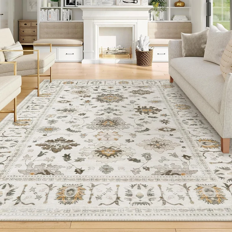 Geometrischer Floral-Teppich