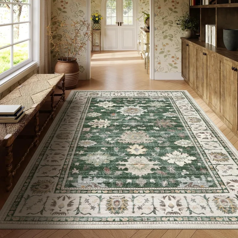 Geometrischer Floral-Teppich