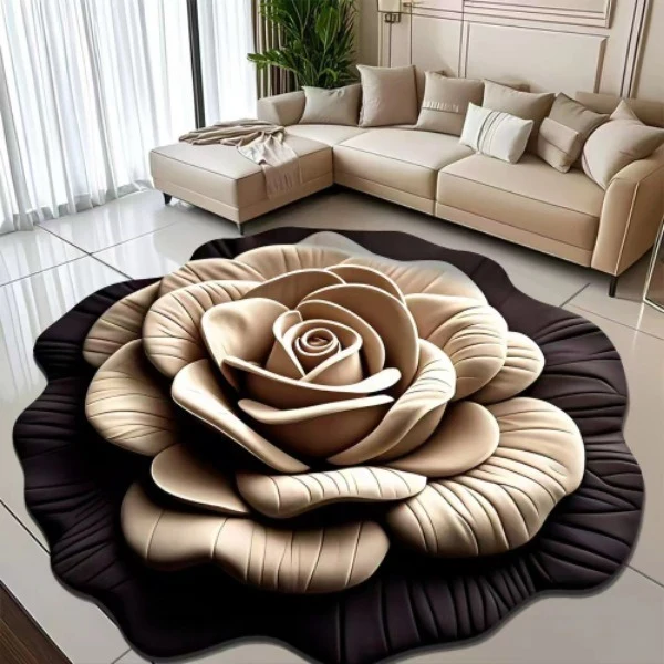 Blumenförmiger Teppich