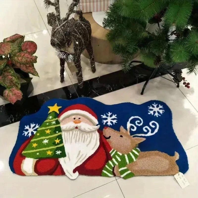 Festliche Weihnachtsmann-Themen Fußmatte für das Zuhause