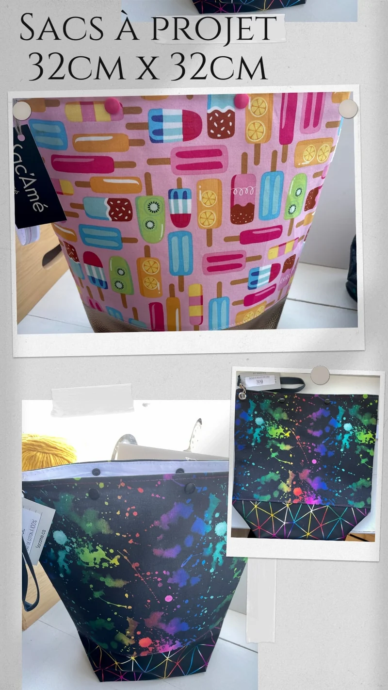 Knitting bag 32cmx32cm
