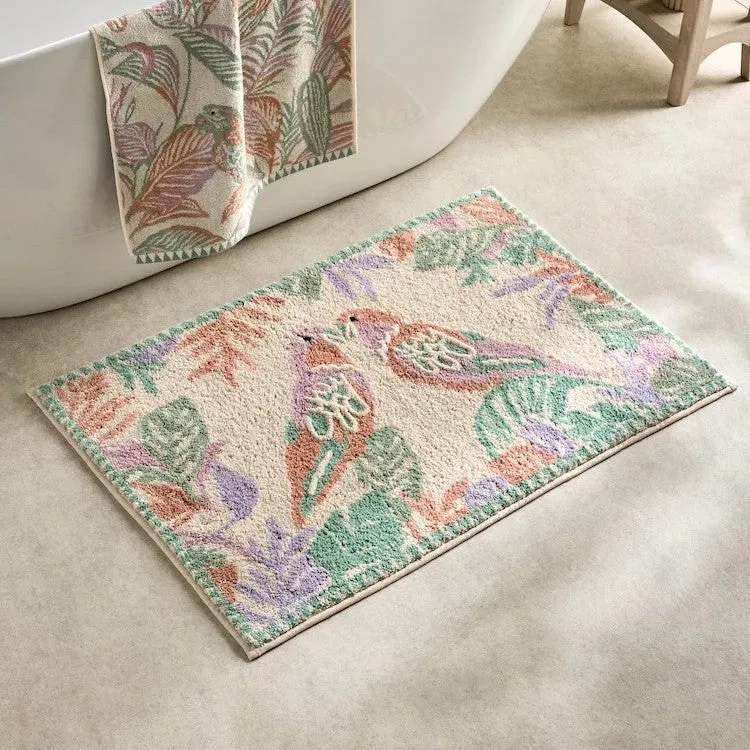 Blumengemusterter Badezimmerteppich für Zuhause