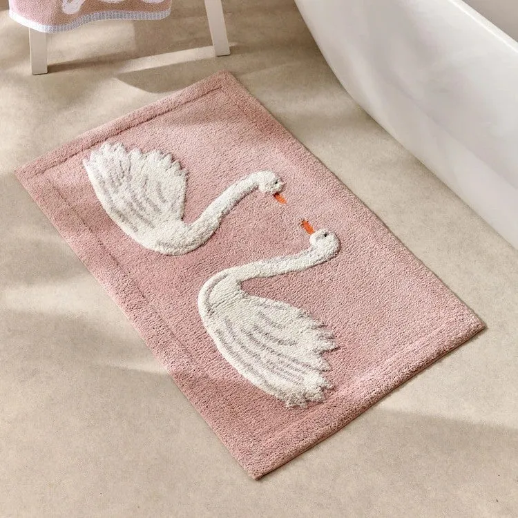 Blumengemusterter Badezimmerteppich für Zuhause
