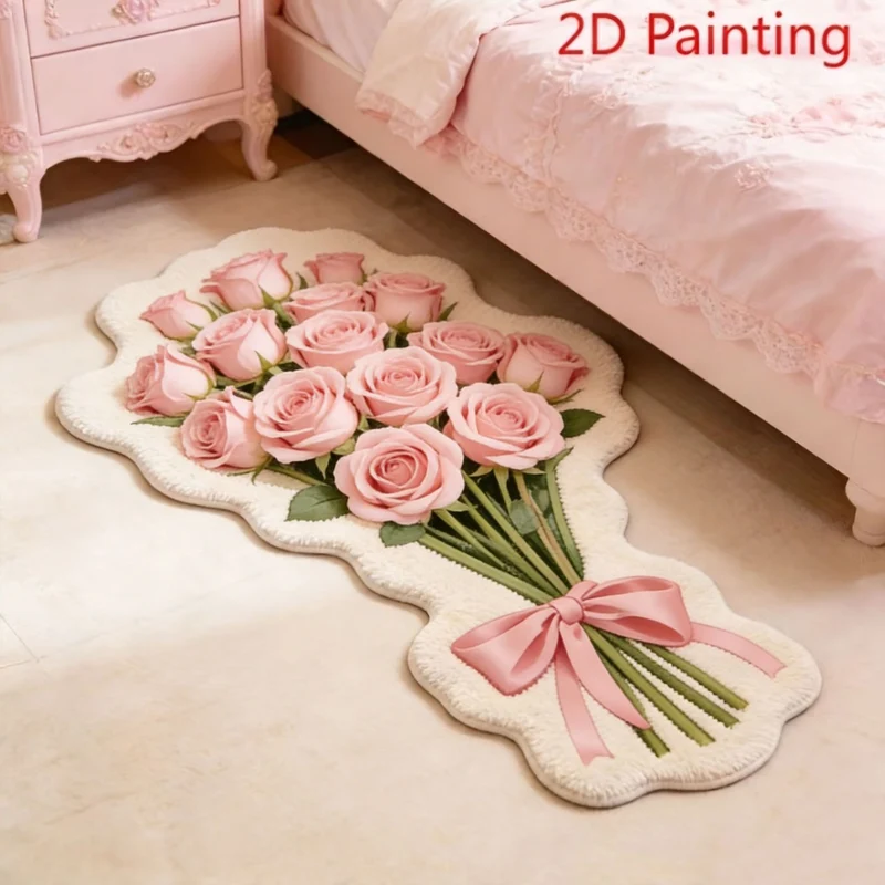 Floral Lavender-Themed Teppich für Zuhause