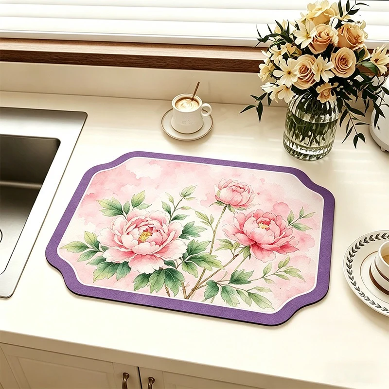Blumenmuster Komfort Küchenteppich für Zuhause
