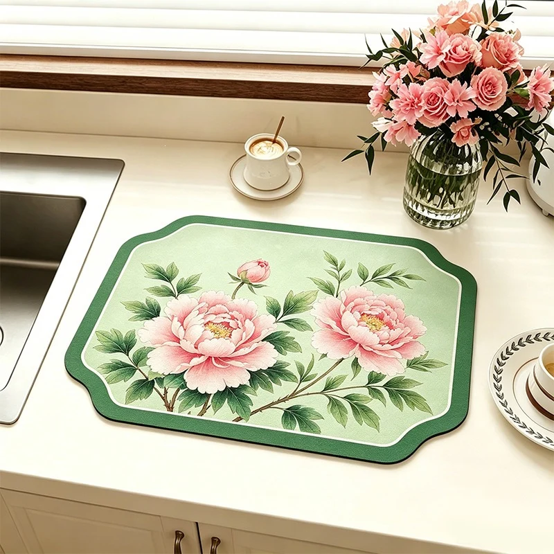 Blumenmuster Komfort Küchenteppich für Zuhause