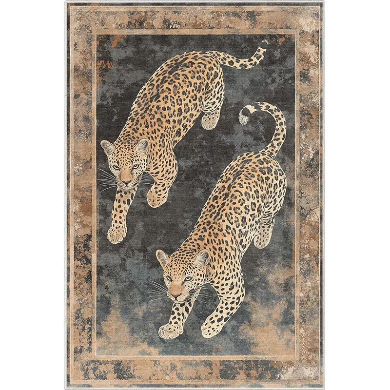Eleganter tiger-themed Teppich für das Zuhause