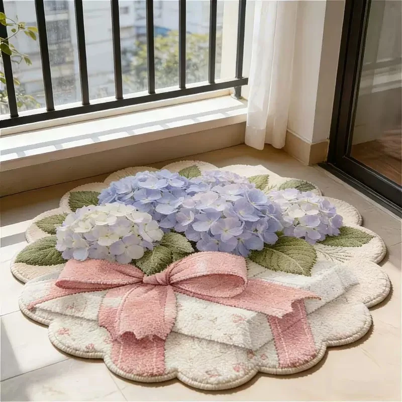 Eleganter Blumendesign-Teppich für Zuhause