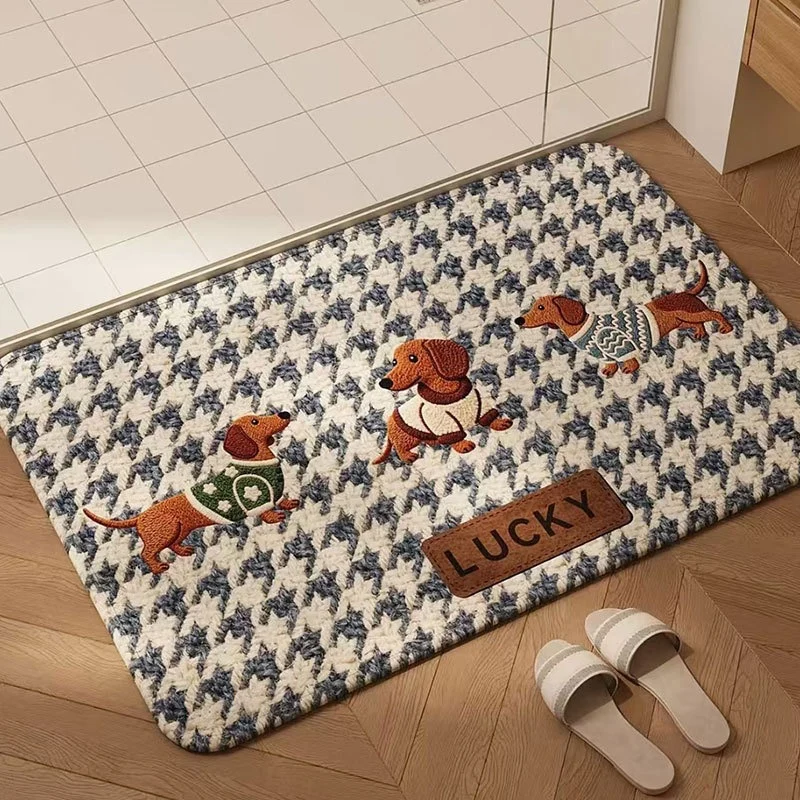 Dachshund-Themen dekorative Bereichsmatte für das Zuhause