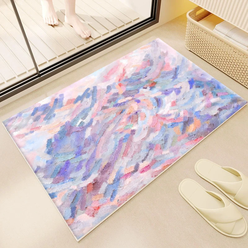 Blumenwolkenmuster-Badmatte für das Badezimmer