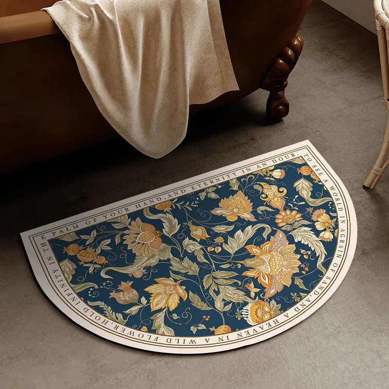 Elegante florale Designbereichsmatte für das Zuhause